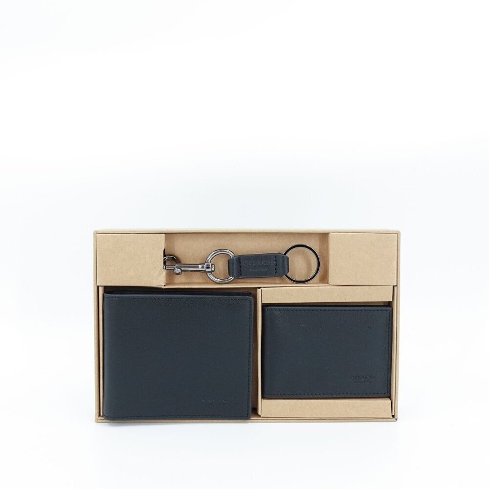 Coach Boxed 3 In 1 Wallet Gift Set Black OS - Picture 8 of 14